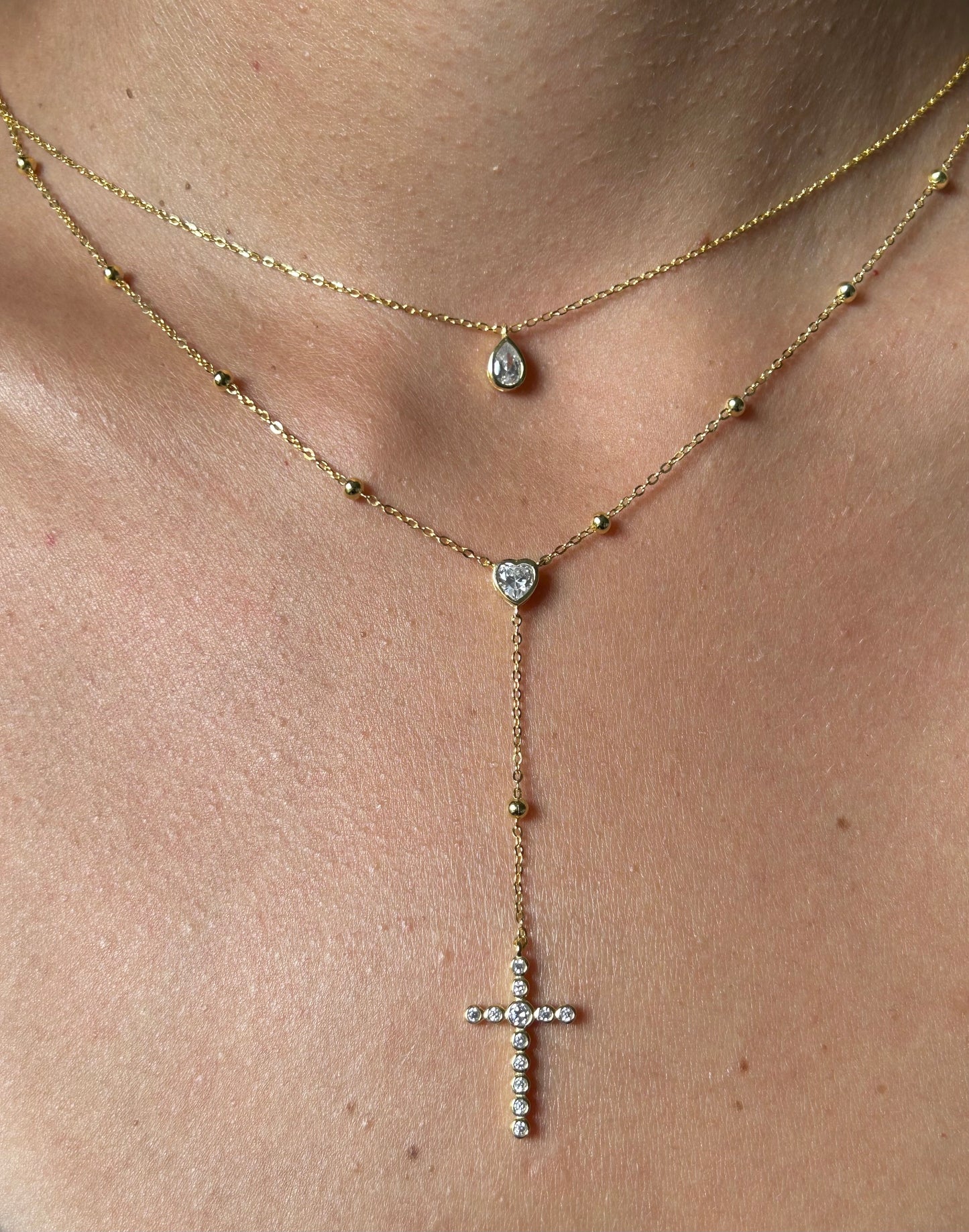 Lariat Cross Necklace