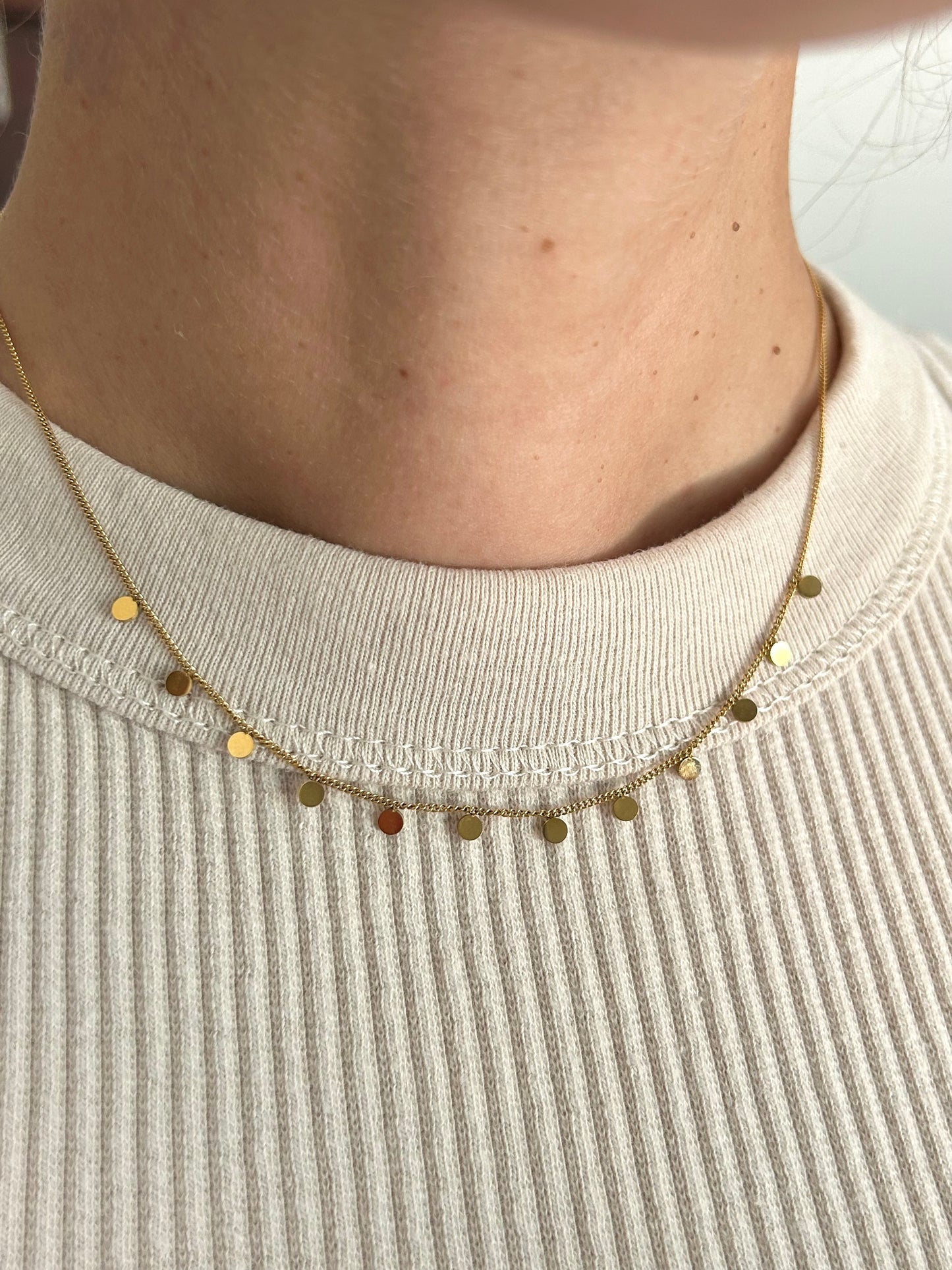 Dainty Disc Charm Necklace