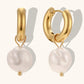 Pearl Drop Hoops