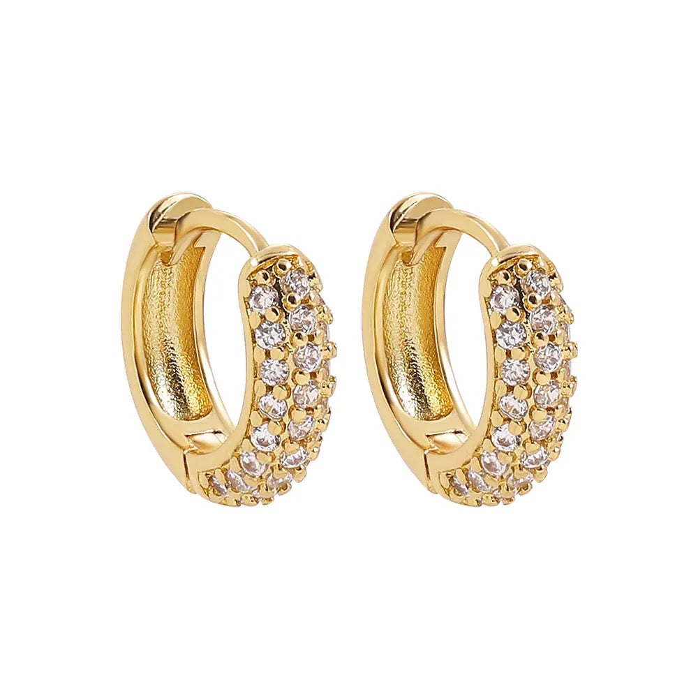 Dainty Gold Cz Huggies