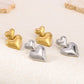 Double Heart Drop Earrings