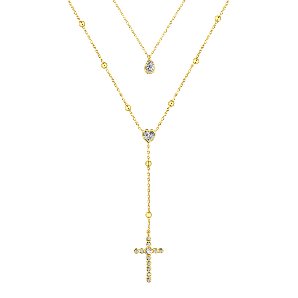 Lariat Cross Necklace