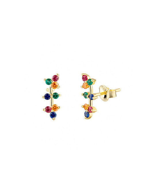 Multi-Coloured CZ Studs