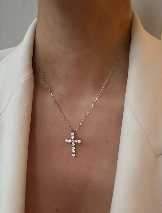 CZ Cross Necklace